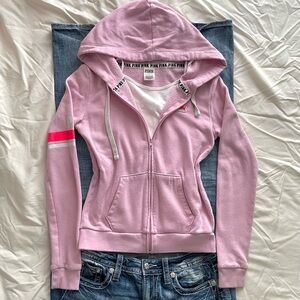 Victoria's Secret Pink Light Pink Hoodie Zip Up
